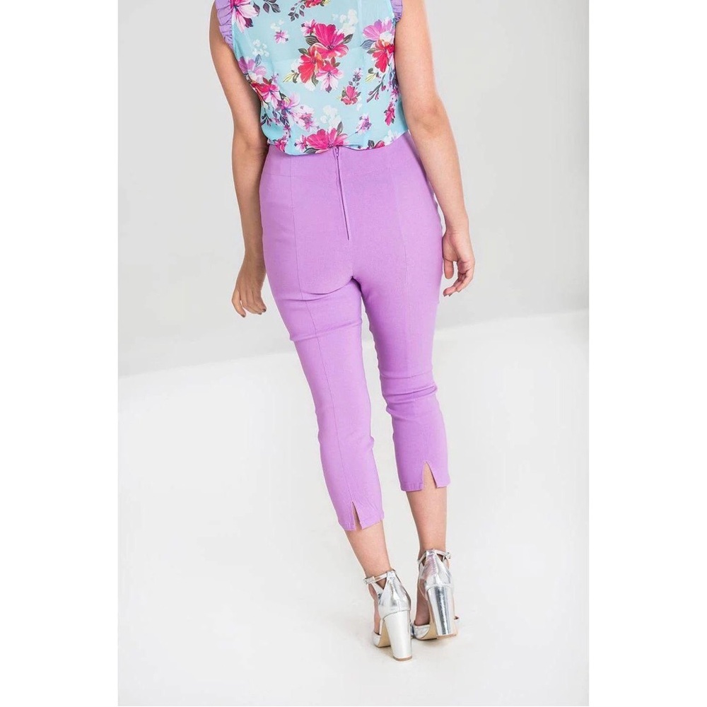 Hell Bunny Lavender Capris MEDIUM UK12